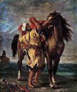 Eugene Delacroix, Marocan and his Horse